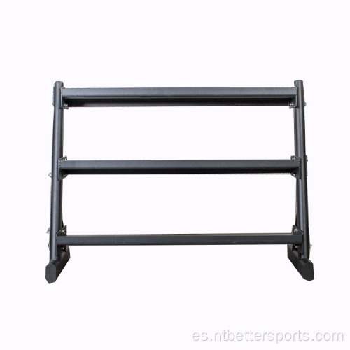 Gym Equipment Fitness Rack de goma de tres capas con mancuernas